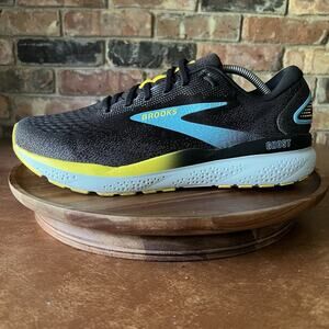 Brooks Ghost 16 Mens 11.5 2E Wide Black Road Running Cushioned Sneaker Shoes